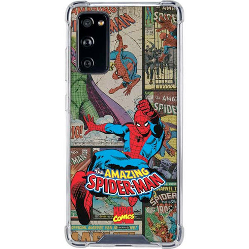Marvel Classic Comics Amazing Spider-Man Collage Galaxy S20 FE Clear Case